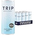TRIP Mindful Blends - Cucumber Mint Sparkling drink with Magnesium Citrate + Ashwagandha + Lion’s Mane + L-theanine. Low Calorie and Vegan (Pack of 12 x 250ml) - Packaging Might Vary