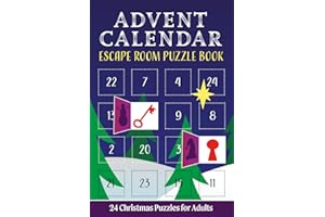 Advent Calendar Escape Room Puzzle Book: 24 Christmas Puzzles for Adults