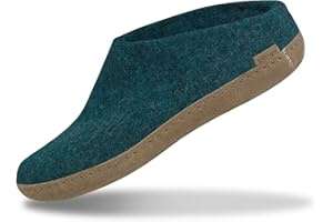 glerups dk B Slipper Unisex - Erwachsene Filz-Slipper,Huettenschuhe,Ledersohle