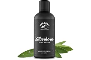 ‎BERGBAD BERGBAD Saunaaufguss BIO SALBEI PUR 100ml SILBERHORN - Natürlicher Sauna-Aufguss mit ätherischen BIO Ölen
