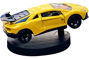 Huipalon Yellow Lamborghini Drift Car Dashboard Accessories Alloy Car Model Drifting Spin Ornament Metal Lamborghini Model Dashboard Decoration Style Cars Dashboard Toys