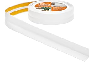 Quest Plinthe Souple Autoadhésive - 30 mm x 30 mm - Plinthe en PVC de finition pour cuisine, salle de bain - Flexible, Etanche, Décorative, Résistant aux UV - 10 mètres, Blanc