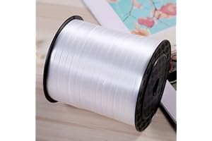 CC wonderland zone Ruban Bolduc Blanc(457m x 5mm) Ruban Ballon pour Artisanat et Emballage Cadeau