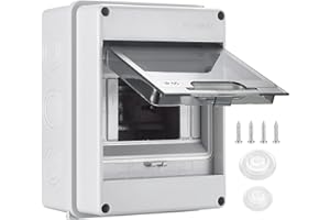 Kezidhp Quadro Elettrico Esterno IP65 con 5 Moduli - Scatola Stagna Impermeabile da Parete per Giardini, Colonnine di Ricarica, Ville ed Aree Esterne