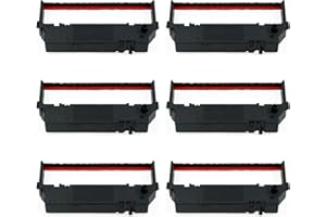 Printerfield SP700 (6 Pack) Ribbon Cartridge Ink Ribbon for Cash Register/POS Printers - Black & Red