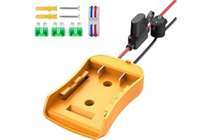 ZERONINE Power Wheels Adapter for Dewalt 14.4V/18V/20V Battery Adapter Power Wheels Battery Conversion Kit with Fuses Holder and Switch,Wire Terminals, 12AWG Wire for RC Car Toys,DIY Ride On Truck Adapter Set
