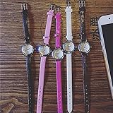 Altsommer Frauen Sport Quarz Uhr aus Lederarmband mit Kleinem Ziffern Uhr,Armband mit 0,8 cm Gehäusedicke,Analog Quarzuhr Lederarmband Damen Uhr für Damen Herren,21cm Bandlänge (Coffee)