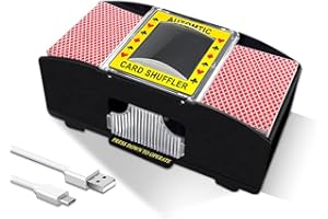 Ni-SHEN Mélangeur de cartes automatique USB/piles, mélangeur électrique pour fête familiale, poker/blackjack/UNO