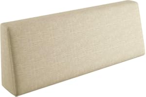 sunnypillow Grand Coussin Dossier pour Canapé Palette Euro Intérieur/Extérieur Appui - 120 x 40 x 20/10cm - plusieures Tailles et Couleurs à Choisir Coussin Matelas en Mousse - Ecru