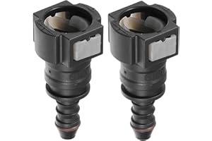 A ABSOPRO conector Rápido de Manguera de Línea de Combustible para Automóvil, Recto, 3/8" 9.49Mm Sae A 1/4" 6Mm, desconexión de Manguera de Plástico Gris (Juego de 2)