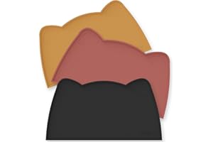 OHMO Maty do karmników dla psów i kotów, wodoodporne (czarne, 46 x 25 cm), silikonowa mata dla zwierząt domowych