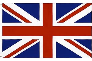 MOGADEE United Kingdom Flag, 3x5FT (90x150cm),Weatherproof Union Jack flag with brass eyelets, Washable, UV-resistant British Flag, Suitable for sports events and indoor and outdoor decoration