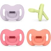 Suavinex, Pack of 4 All Silicone Pacifiers, for Babies 6/18 Months, with Physiological Teat SX Pro, Super Soft and Flexible,