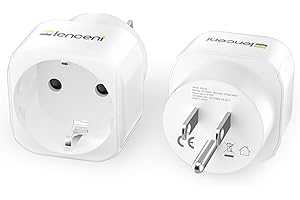 LENCENT 2X Adaptateur Prise Americaine USA États-Unis Canada, Adaptateur de Voyage Europe Francaise FR 2 Broches vers US 3 Broches pour Mexique Thailande Dominicaine Type B