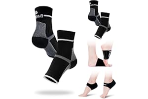 4GEAR SPORTLIFE 4G Plantar Fasciitis Pain Relief Kit-2 Pairs Compression Foot Sleeves, Gel Cushioned Heel Protectors & Compression Arch Supports-Fast Pain Relief from Heel Spurs, Flat Feet, Archilles Tendonitis