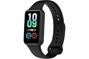 BANGYEE Watch Bands Compatible with Amazfit Band 7 Straps with Protector Case for Women Men, Silicone Replacement Bands Metal Buckle Adjustable Wristbands Bracelet Sport Strap for Amazfit Band 7
