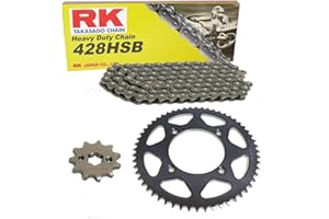 RK TAKASAGO CHAIN JAPAN Kettensatz geeignet für GN 125 97-99 Kette RK 428 H 124 offen 14/41