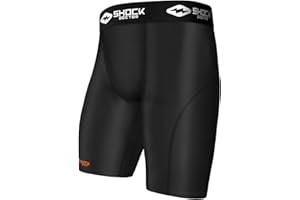 ‎SHOCK DOCTOR Shock Doctor Compression Shorts with Cup Pocket. Supporter Underwear (Cup NOT Included). Baseball, Hockey. Youth & Adult