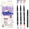 Set Créatif Tombow Edition Limitée Mont Fuji - 3 ABT Dual Brush Pens, MONO Pen, Papier Aquarelle Et Tutoriel