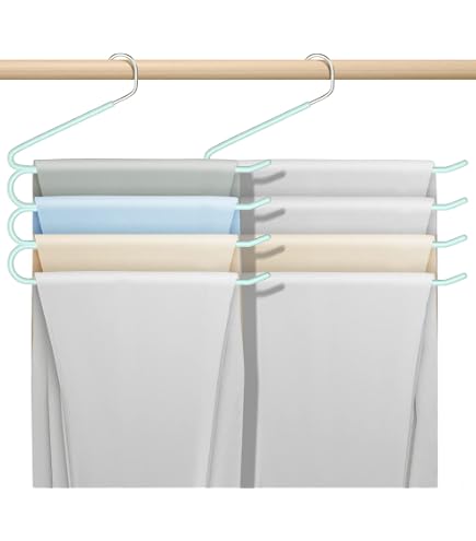 Lot de 3 cintres à pantalons en Acier , économisant de l'espace Lot de 3 cintres à pantalons en Acier , économisant de l'espace