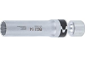 BGS 2390 | Douille articulée à bougie douze pans avec ressort de retenue | 10 mm (3/8") | 14 mm