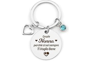 IRRIGAO Portachiavi Nonna, Regalo Nonna Compleanno, Regalo Per Nonna, Idee Regalo Per La nonna, Compleanno Regali Nonna, Nonna Idee Regalo, Regalo Festa Della Nonna, Regalo di Natale per Nonna