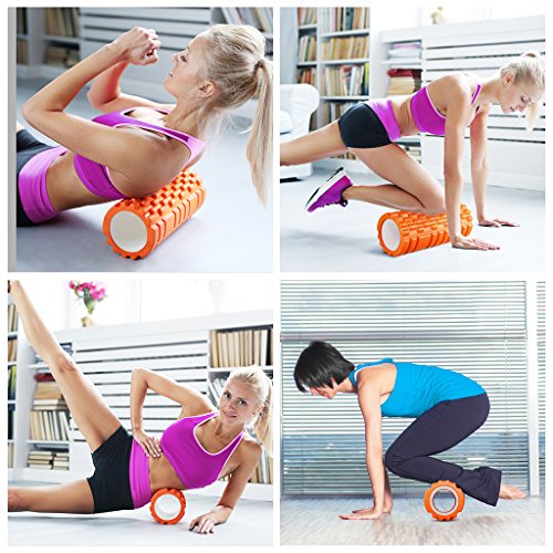 Enkeeo Foamroller / Faszienrolle / Schaumstoffrolle / Foam Roller / Fitnessrolle / Yogarolle / Massagerolle für Faszientraining, Tiefengewebe-Massage, Entspannung, Fitnessstudio, Pilates, Yoga - 6