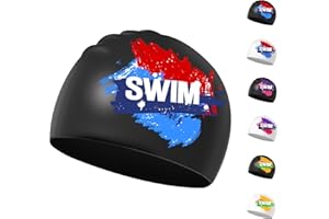 SWAUSWAUK Badekappe Kinder 6-14 Jahre - Schwimmkappe Bademütze Kinder Jungen Mädchen Silikon & Wasserdicht