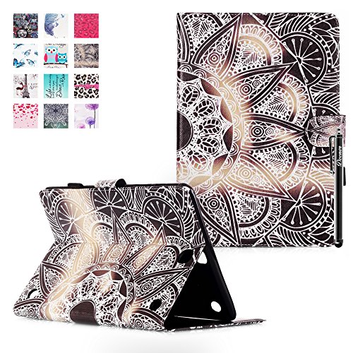 Samsung Galaxy Tab A 9.7 SM-T550 Hülle, DEENOR Colorful Painting and Stylish Drawing Wallet Case Book Style PU Leder Flip Protective Stand Schutzhülle Hülle für Samsung Galaxy Tab A 9.7 SM-T550. (Gear)