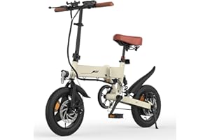 FOCIEL 14" Bicicletta Elettrica Pieghevole, Bici Elettrica Adulto 36V 9/10.4AH Batteria al Litio, Max Velocità 25km/h, Fino a 30-45km, Bike Elettrica Uomo Donna, Pedalata Assistita