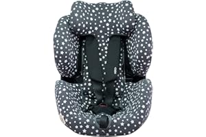 JYOKO Kids Baumwollbezug kompatibel mit Maxi Cosi Recaro Zero, I-Size (Autositzbezug, Winter Sky)