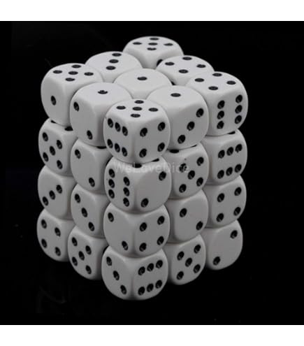 Dadi Chessex Acqua Maculata 16mm D6 - Set Da 12 Pezzi CHX 25706