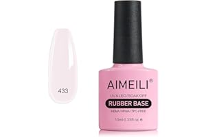 ‎AIMEILI AIMEILI Rubber Base Gel Soak Off UV LED Rubber Base Coat Nägel Unterlack Gel Nagellack Maniküre 10ml (433)
