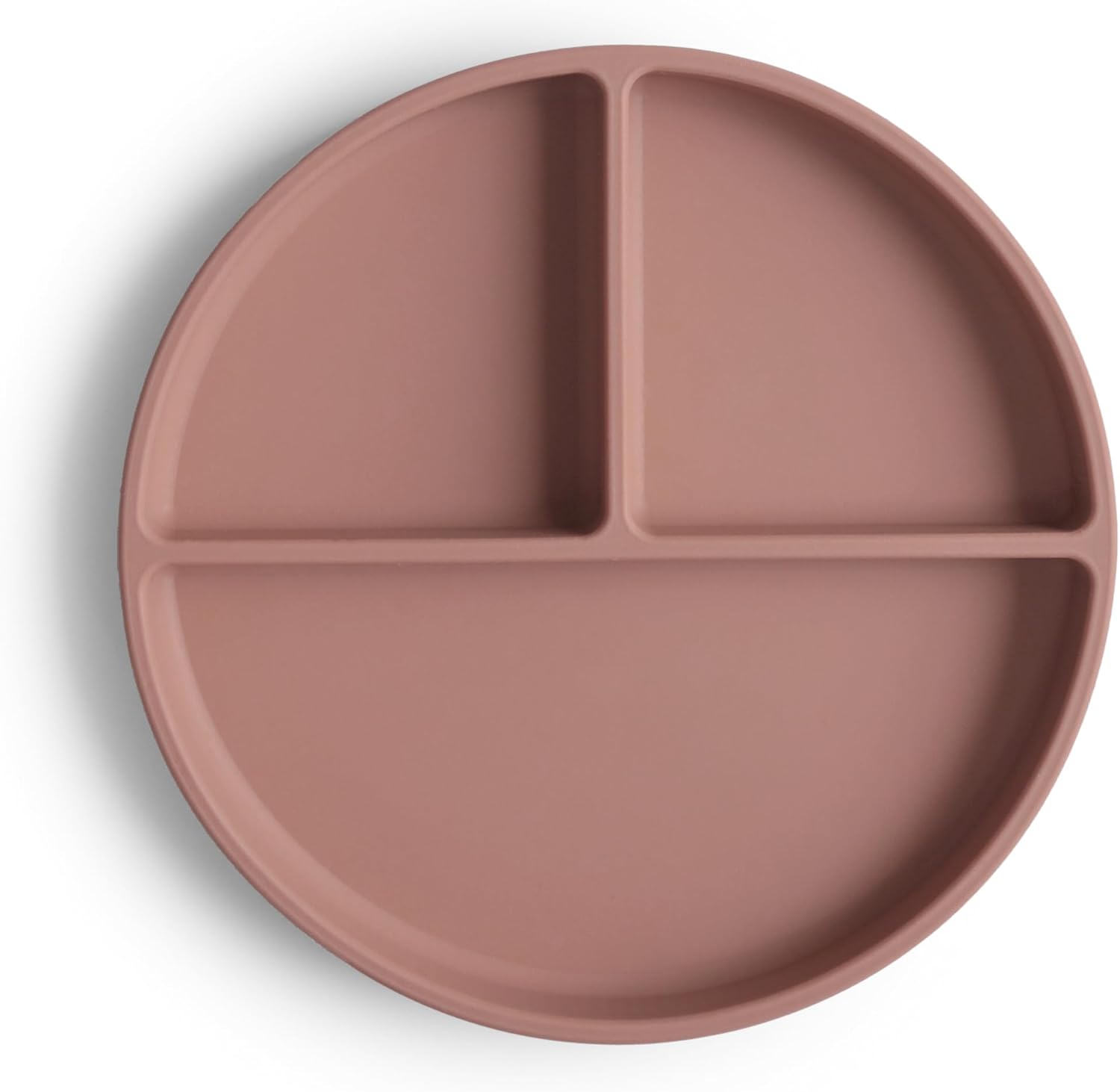 mushie Platos de Silicona para Niños | con Ventosa Antideslizante | Accesorios de Aprendizaje para Bebés y Niños Pequeños | Sin BPA | Resistente al Lavavajillas y al Microondas | Cloudy Mauve
