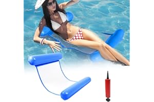 DONGSZQ 4-in-1 Gonfiabili per piscina,Amaca di Acqua,Amaca Galleggiante, Spiaggia Lettino Galleggiante,Multifunzionale Amaca Gonfiabile per i Giochi Estivi Bambini Adulti Piscina e Beach Party