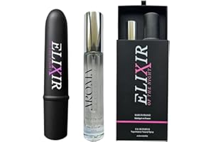 AROMA PRESTIGE Coffret ELIXIR OF THE NIGHT – Parfum Femme Sensuelle – Eau de Parfum 15 ml + Recharge 15 ml – Made in France – Concept Design Unique – Idée Cadeau Luxe Noël Anniversaire EVJF