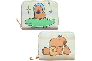 MEZHEN Plånbok Capybara portmonnä för barn, dubbelfack, plånbok, 2 stycken