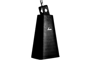 XDrum HCB-6 Cowbell - 6" Kuhglocke mit 22 cm Länge für Drums und Percussion - Glocke aus Stahl - An Schlagzeug montierbar - Schwarz