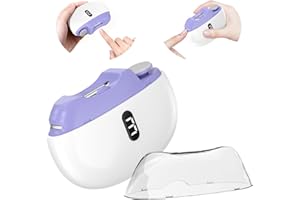 YEXAL Coupe Ongle Electrique, 2025 New 3 en 1 Coupe Ongles électrique Automatique,Portable Lime a Ongle Electrique avec lumière LED, 3 Vitesses, Faible bruit, Pour Bébés/Adultes/Personnes Âgées - Violet