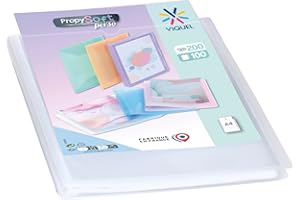 Viquel - Porte vues A4 200 vues - Porte documents personnalisable - 100 Pochettes de qualité lisse - Incolore