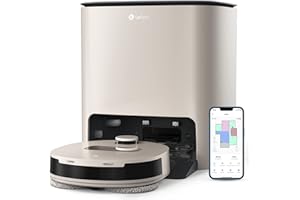 LEFANT T1 Robot Lavapavimenti con Base Autopulente e Asciugatura ad Aria a 40°C, Zone No-Go per Tappeti, Navigazione LiDAR dToF, Riconoscimento Ostacoli, Compatibile con Alexa/App/WiFi