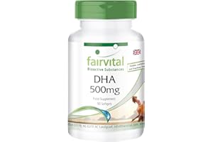 Fairvital | DHA 500mg - docosahexaenoic Acid - for 3 Months - Highly DOSED - 90 softgels - Omega-3 Fatty Acid