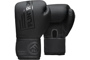 Flintronic Gants de Boxe Professionnels, Gants d'entraînement de Boxe, Boxing Gloves pour Hommes et Femmes, Gants pour Sac de Frappe Pattes en Cuir pour Arts Martiaux, MMA, Muay Thai, Kickboxing
