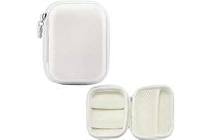 VEFTSVY Funda compacta para cámara digital, compatible con CAMKORY, Kodak PIXPRO FZ45, Lecran, VAHOIALD, Canon IXUS 285 HS, Umipyiza, YLSHGXFC, AOREGRE, Duluvulu, funda protectora para viajes y (White)