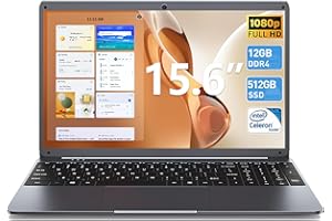 Naclud 15.6 Inch Laptop 12GB RAM 512GB SSD Storage, 1080P Display Full HD Laptop Celeron N5095 Up to 2.8GHz, PC Notebook with Dual Band WiFi, 2xUSB 3.0, Keyboard Film in Eight Languages
