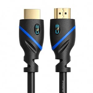 C & E 4K HDMI cord HDMI to HDMI cable @30Hz with Ethernet 8 ft Male to Male /2.44 Meter (Black, For TV)