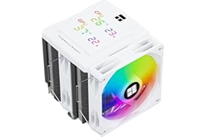 Thermalright Peerless Assassin 120 Refroidisseur d'air numérique ARGB pour processeur 6 caloducs pour AM4/AM5, Intel LGA1700/1851/1150/1151/1200 Blanc