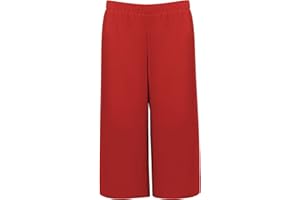 Fashion Oasis Women's Elasticated 70's Wide Leg Culottes Shorts Knee Length Palazzo Plus Size 8-10, 12-14, 16-18, 20-22, 24-26, 28-30-30