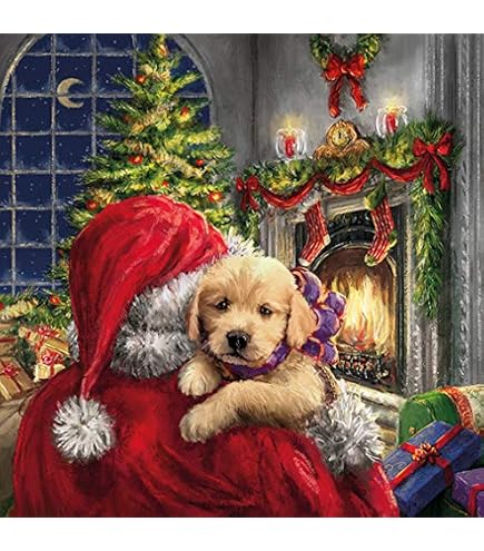 Goodwill · Decorazione Natalizia Babbo Natale con Cane e Lettera · 66 cm
