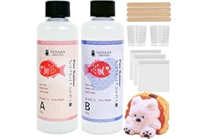 SANAAA Silicona líquidapara Squishy Maker, kits para hacer caucho de silicona súper suave, mezcla de proporción AB 1:1 para Taba Squishy, ​​regalo de descompresión DIY(500g）